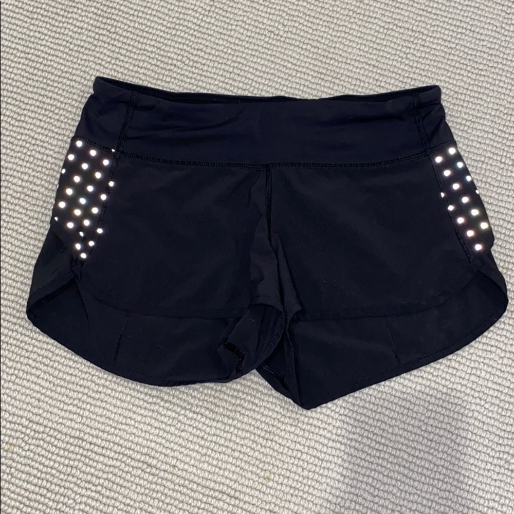 Lululemon black running shorts